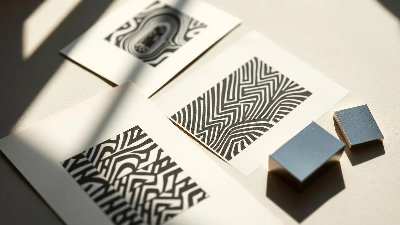 Geometrische Wiener Werkstätte broche op flessengroen fluweel — sfeerbeeld, geen determinatievoorbeeld.