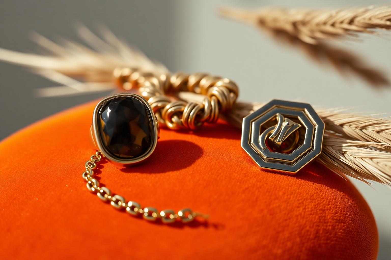Karakteristieke vintage jaren 70–80 sieraden — sfeerbeeld